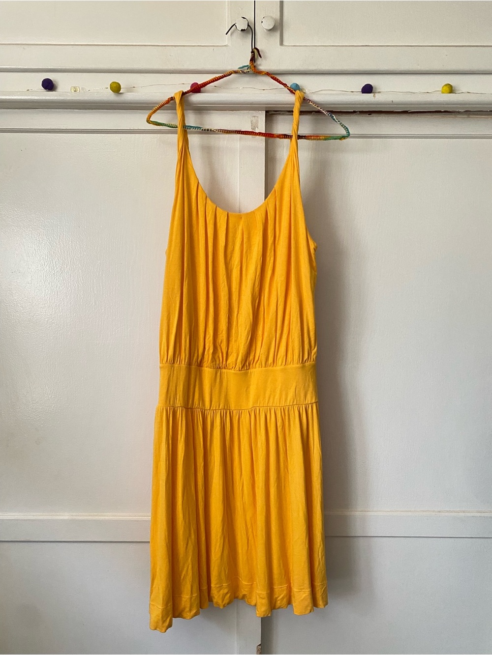 Deletta Sunny Yellow Sleeveless Midi Dress